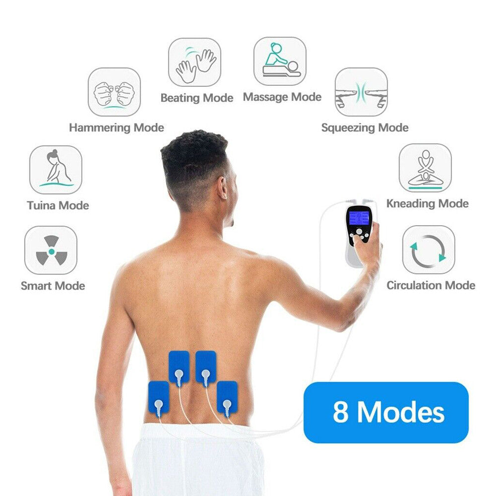 Unit Machine Electric Pulse Massager Muscle Stimulator Pain Relief Therapy Relax