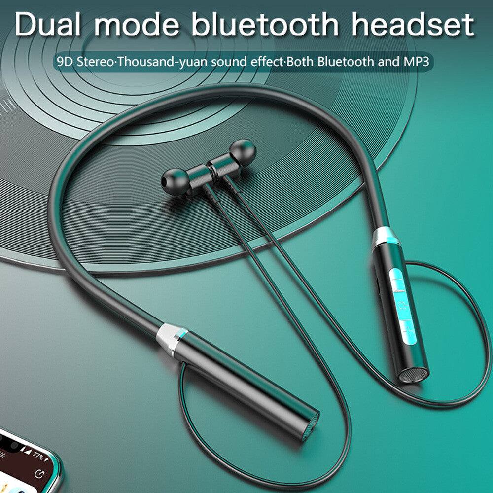 Wireless Bluetooth 5.2 Neckband Headphones Mic Headset Stereo Earbuds Earphone
