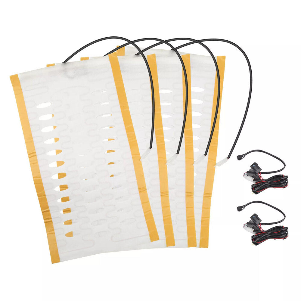 12V Universal Carbon Fiber Car Heated Seat Heater Kit with 3-Level round Switch