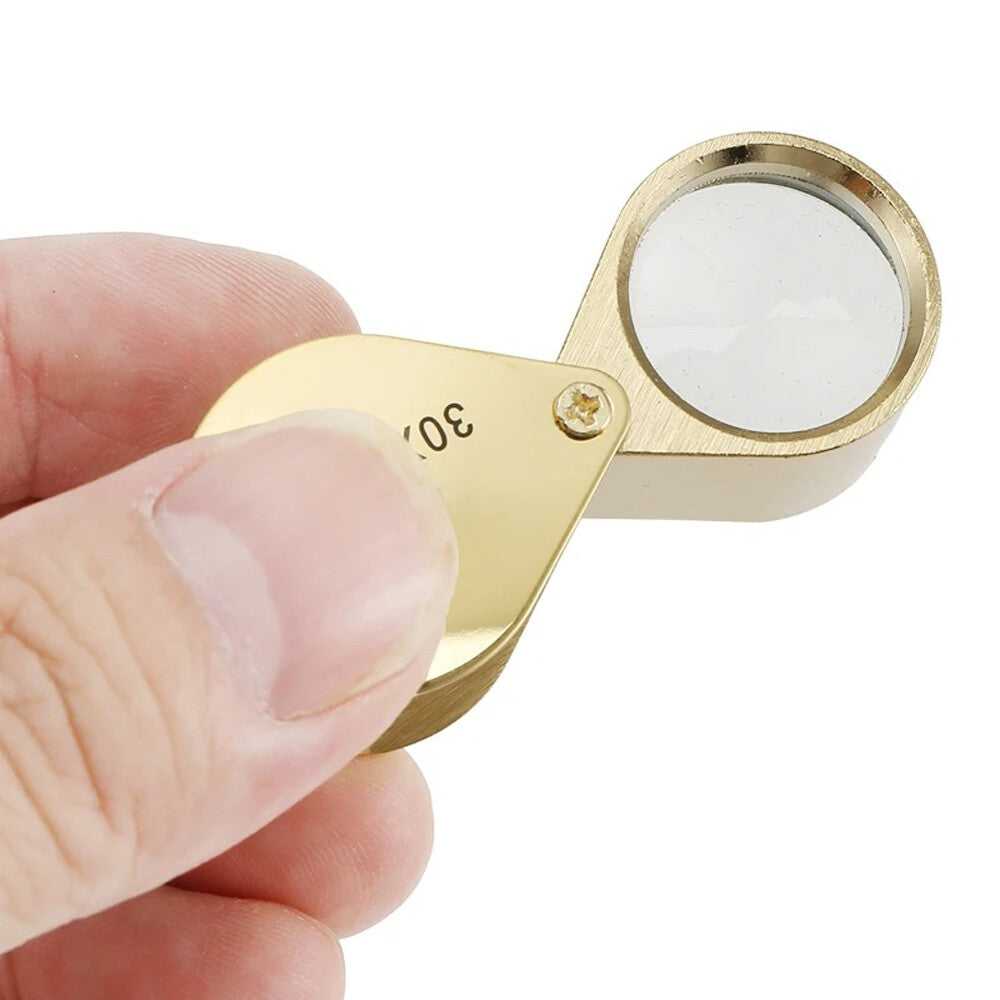 30X Jewelers Loupe Magnifier Inspection Coin Loop Magnifying Glass Eye Pocket