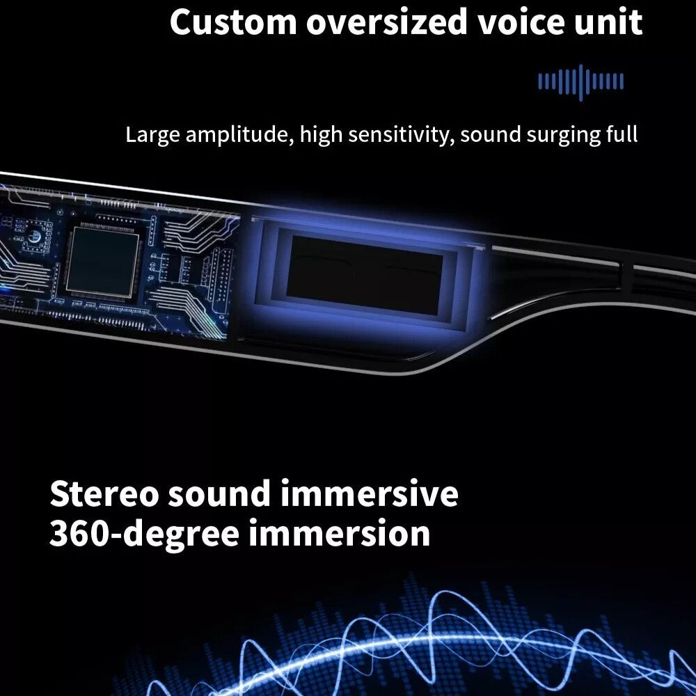 Smart Glasses Bluetooth Audio Glasses Stereo Music Call Headset Voice Control US