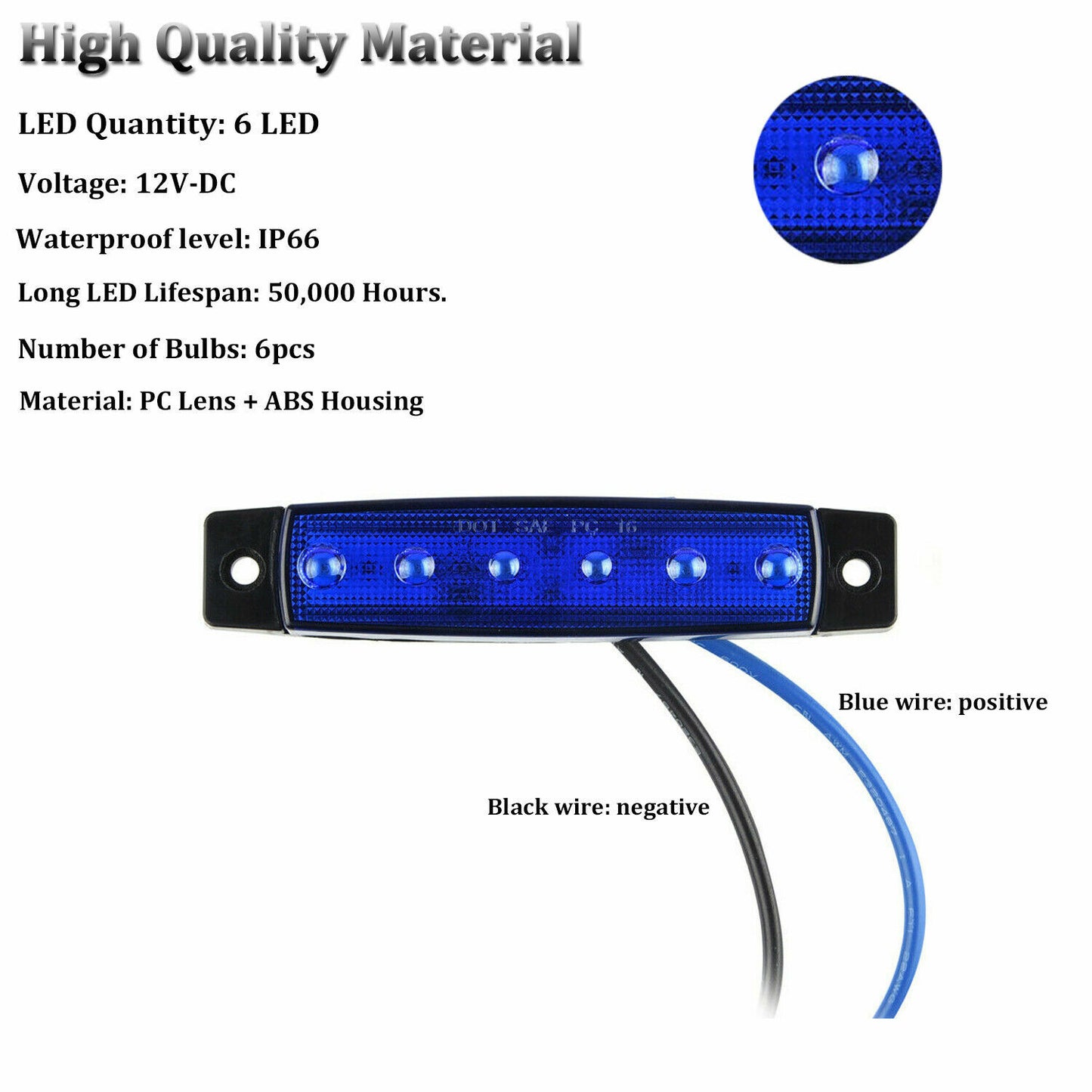 10 Blue LED Pods Rock Underbody Wheel Lights for Jeep Offroad Truck UTV ATV Boat