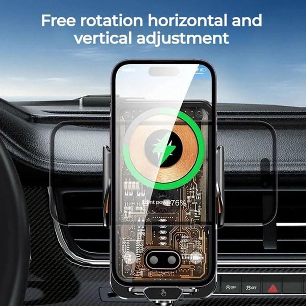66W Fast Wireless Car Charger Automatic Clamping Mount Air Vent Phone Holder US
