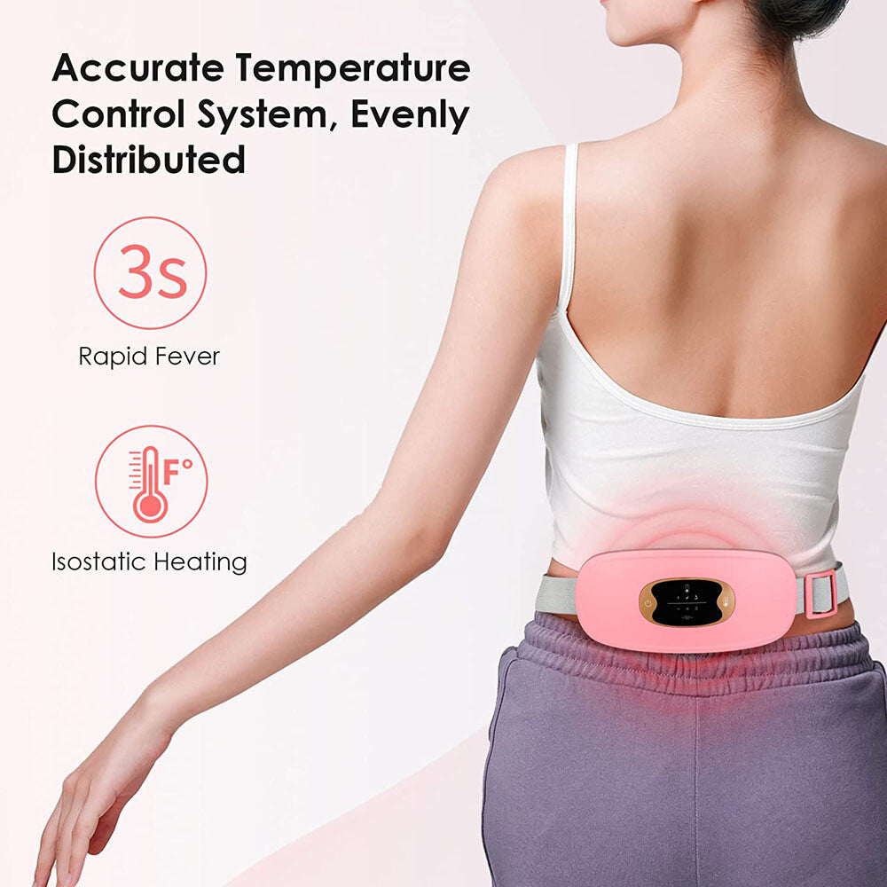Electric Heating Menstrual Vibration Pad Belt for Period Pain Relief Cramps US