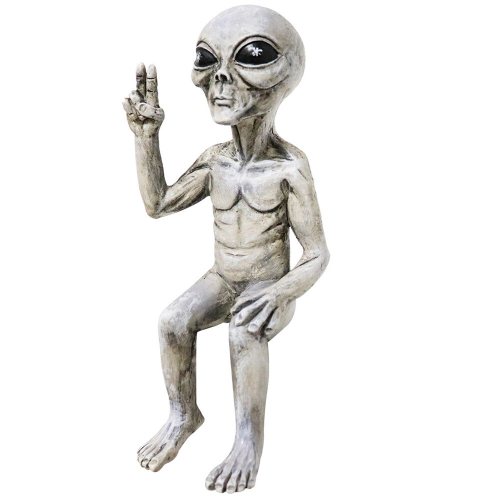 Outer Space Alien Statue Martians Garden Figurine Set Home Decoration Outdoor US