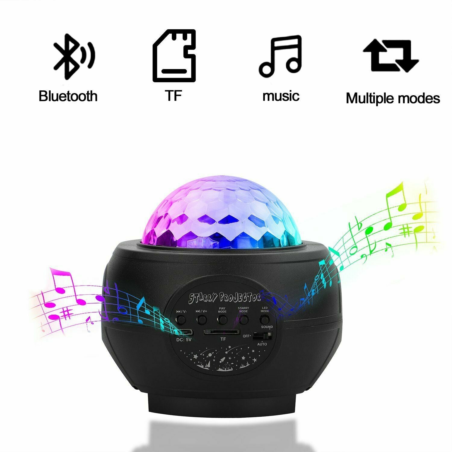 Galaxy Projector Starry Sky Night Light Ocean Star Party Speaker LED Lamp Remote