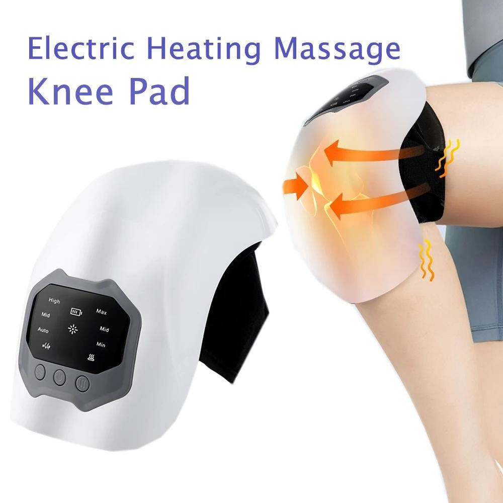 Cordless Knee Massager Heated Vibration Pain Therapy Adjustable W/ LED Screen US