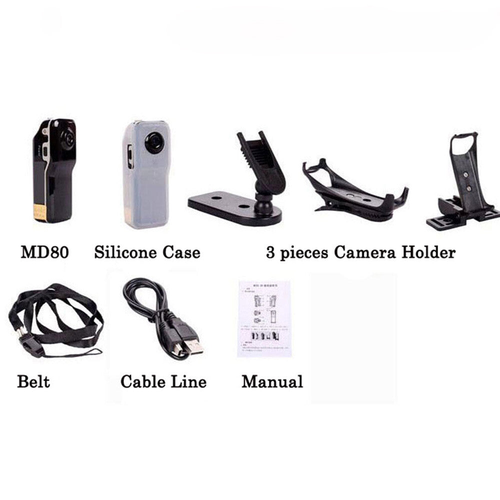 HD 1080P Video DVR Clip IR Night Cam 2-Hour Camcorder Mini Police Body Camera US