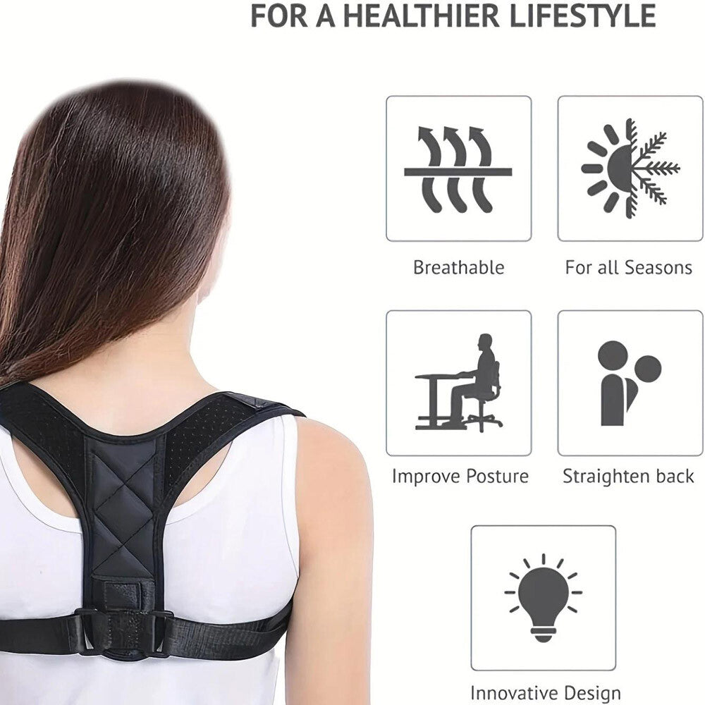 Posture Corrector Adjustable Back Brace Shoulder Support Clavicle Belt Men Women