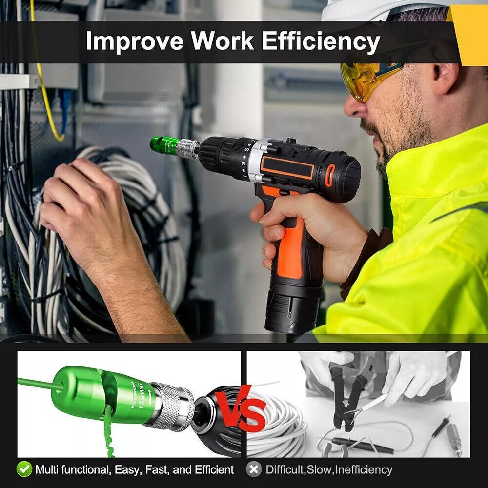 Wire Stripper for Drill Wire Stripping Twisting Tool Upgrade Electrical W/ Case