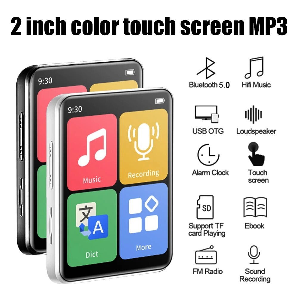 Support 128G 8G MP3 Player Bluetooth Hifi Lossless Sound Music Recorder FM Radio
