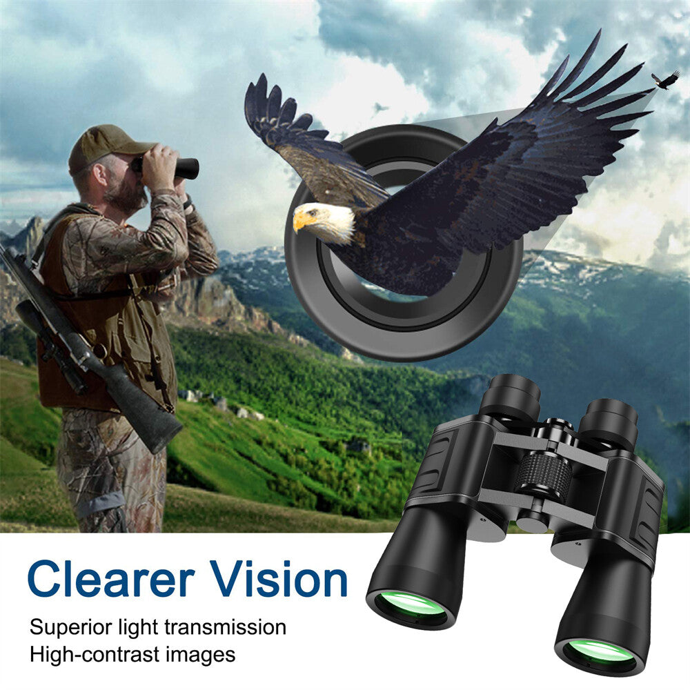 180X100 HD Military Zoom Powerful Binoculars Day/Low Night Optics Hunting & Case