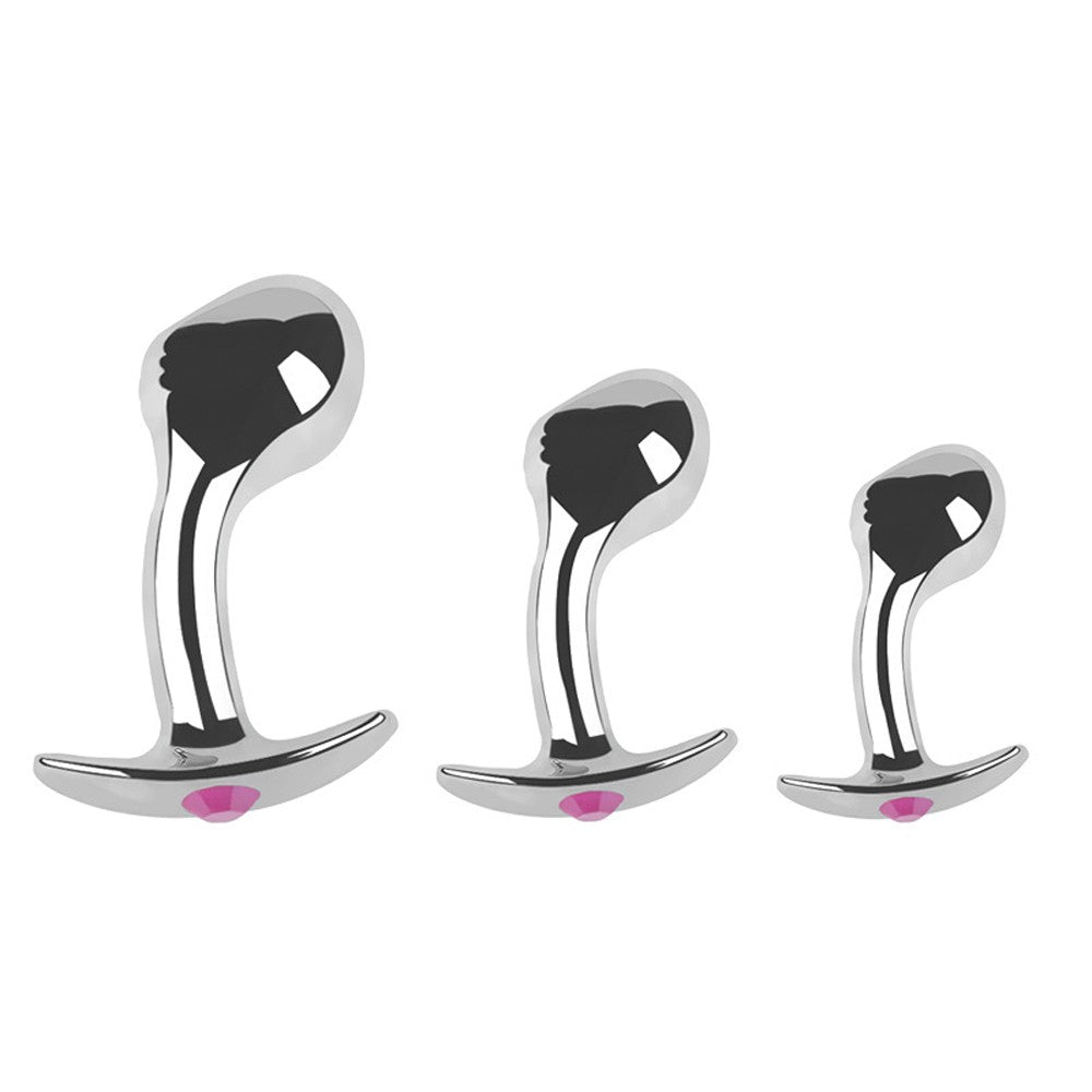 Metal Steel G-Spot Anal Butt Plug Prostate Massager Probe Sex Toys for Men Women