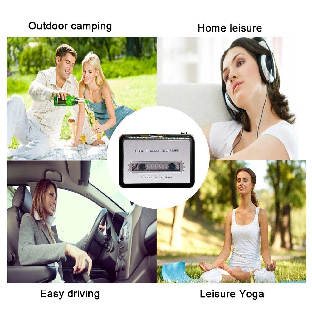 Portable Cassette Player Converter Recorder Convert Tapes to Digital MP3 USB US