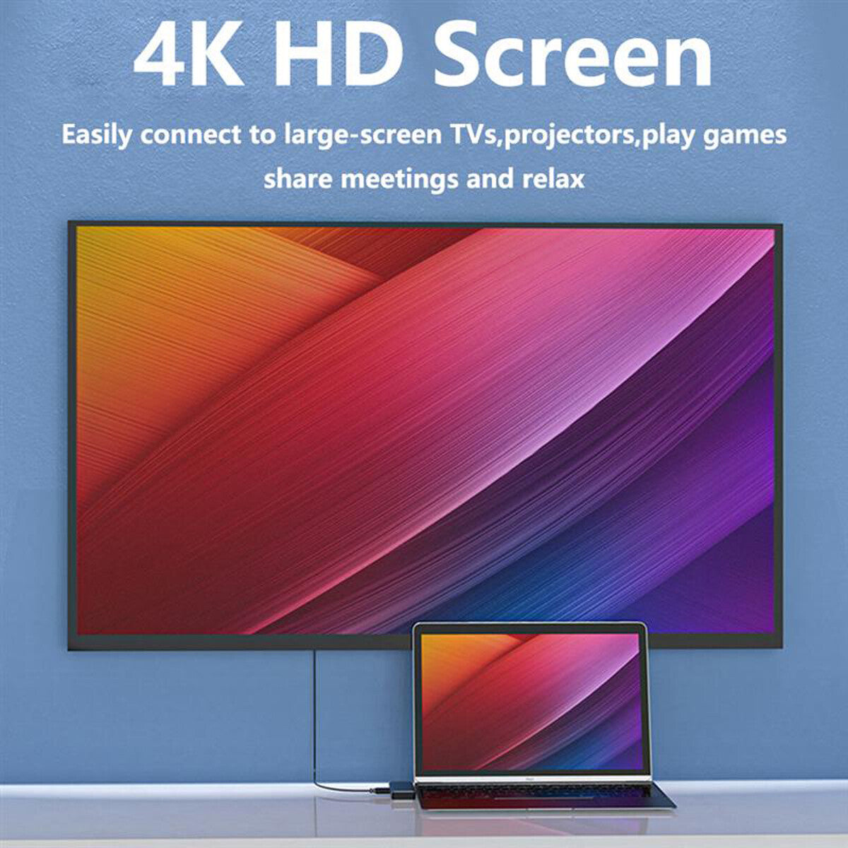 7 in 1 USB C Hub USB 3.0 to Type C 4K HDMI Adapter for Macbook Pro Air 7 Ports