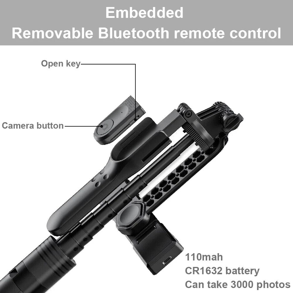 68" Wireless Selfie Stick Tripod Stand Foldable Remote for Phone Shooting Live