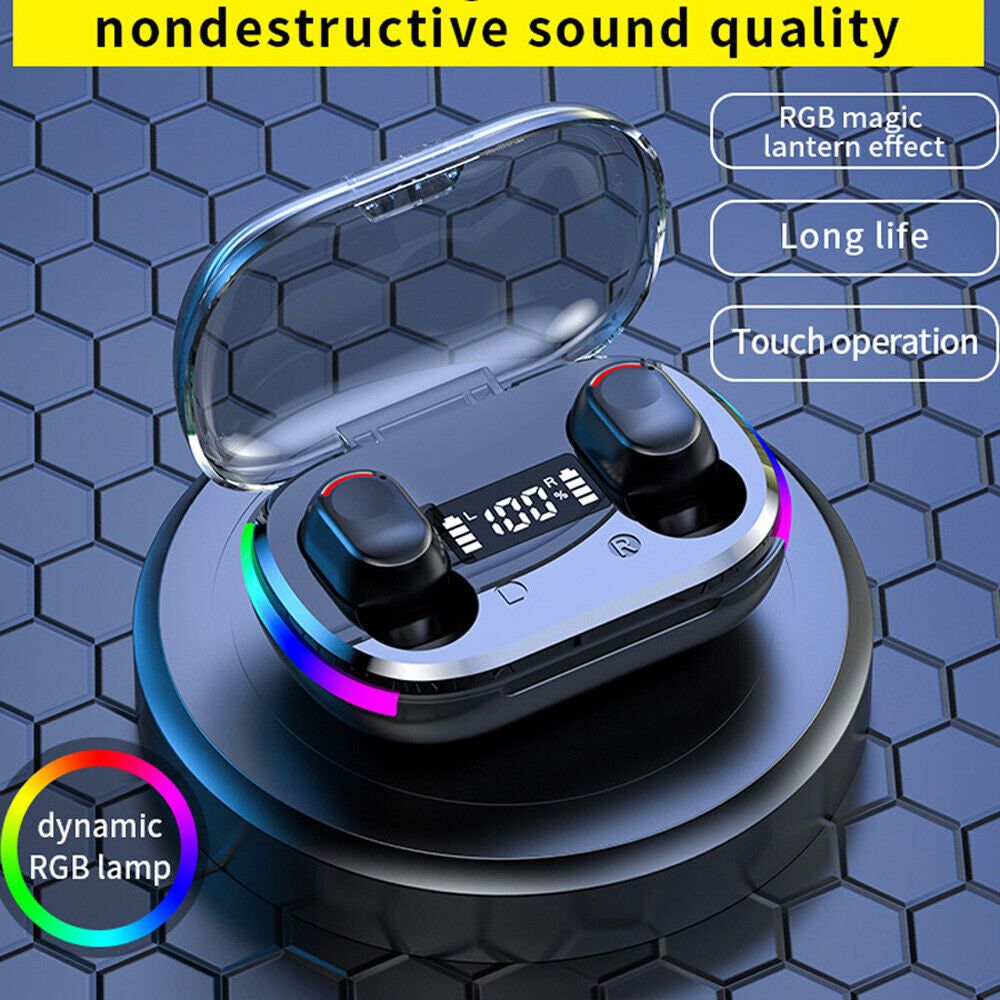 Bluetooth 5.3 Earbuds TWS True Wireless Headphones Earphone Waterproof All Phone