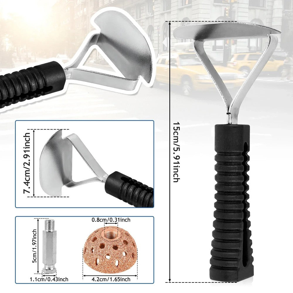 Tire Repair Patch Tool Liner Scraper Kit Grinding Head Buffing Wheel Car Truck