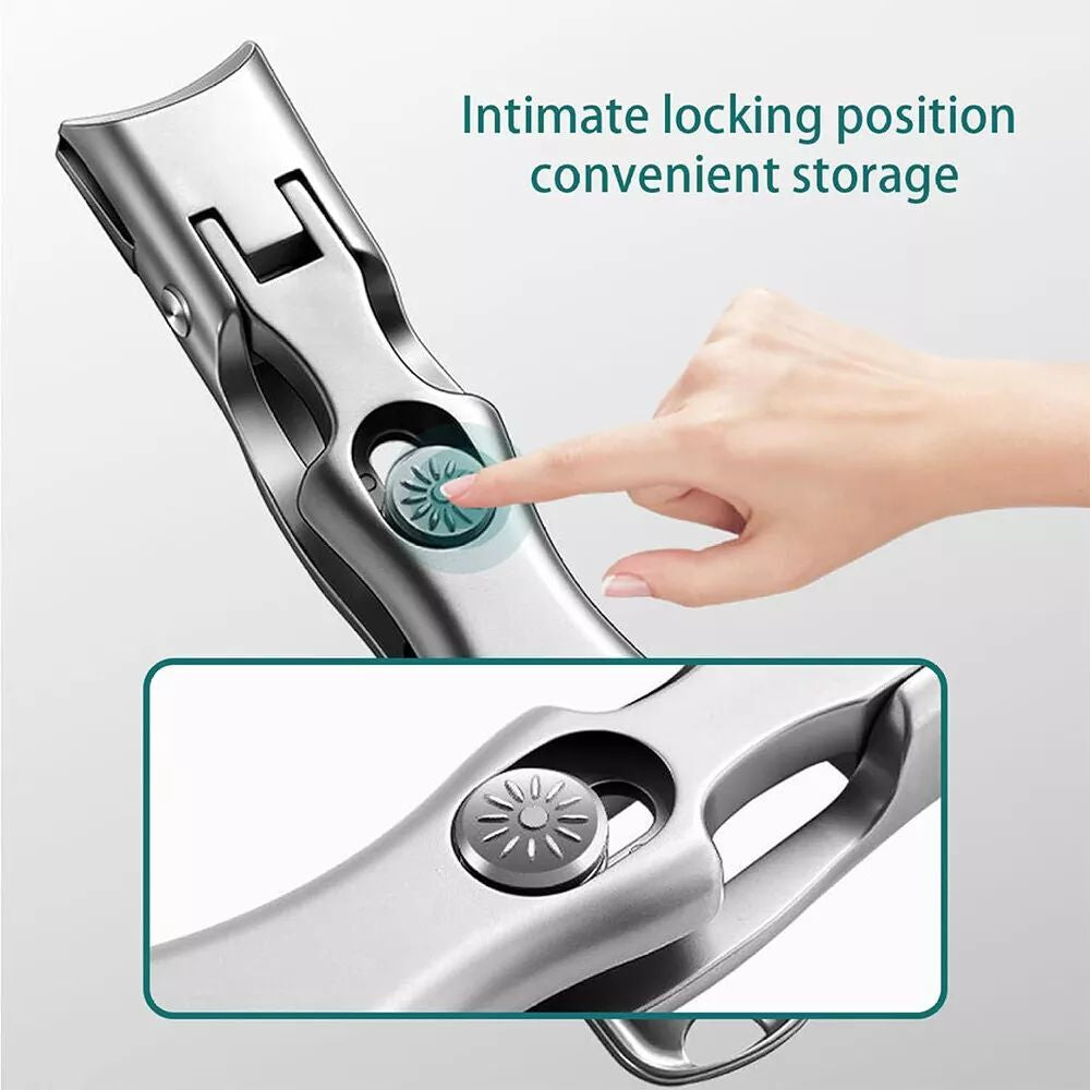 New Ultra Sharp Nail Clippers Steel Wide Jaw Opening anti Splash Portable US