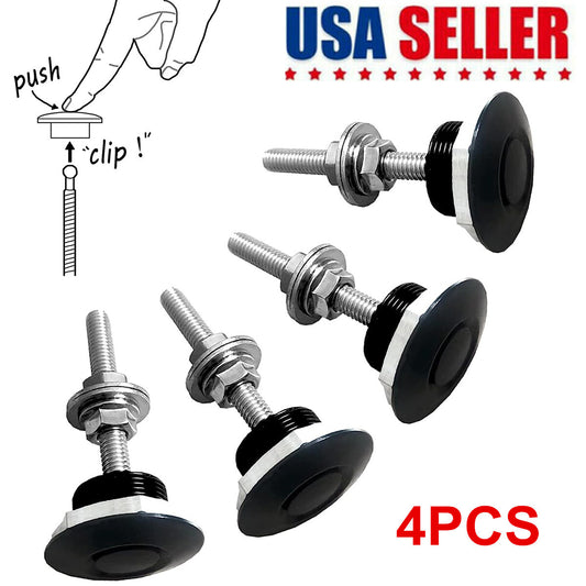 4PCS Aluminum Bumper Quick Release Fasteners Kit for Car Trunk Fender Hatch Lid