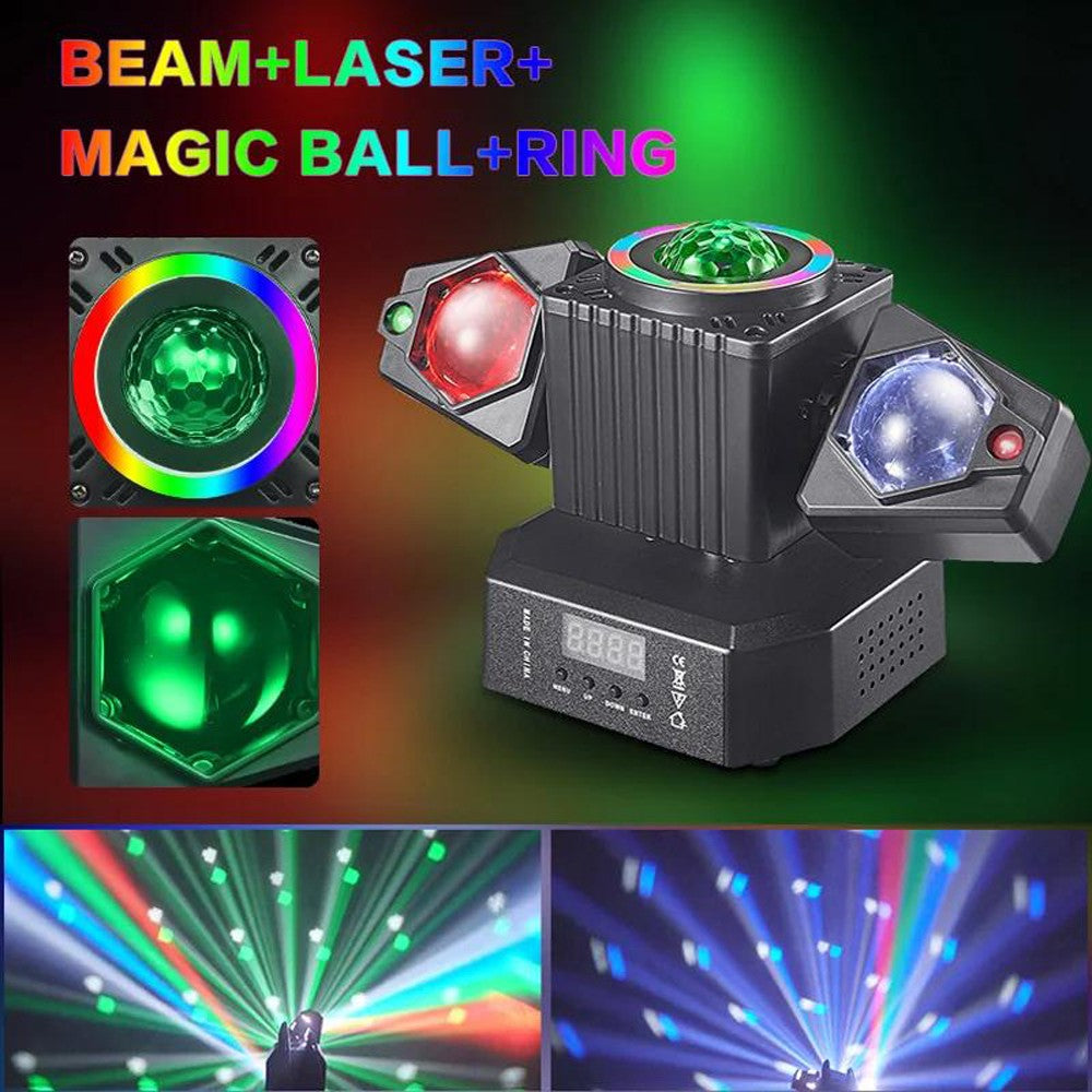 105W Laser Light RGBW LED Moving Head Disco Stage Lighting Beam DMX512 Party DJ