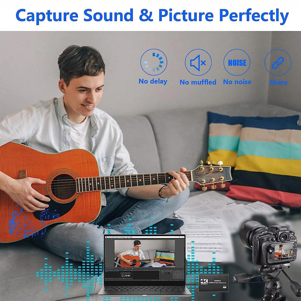 4K Audio Video Capture Card USB 3.0 HDMI Video Capture Device Full HD Recording