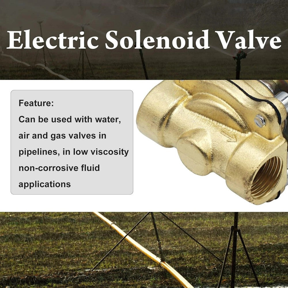 1/2" PT AC 110V Electric Solenoid Valve Brass Water Air Gas 2W-160-15 CV 4.8 US