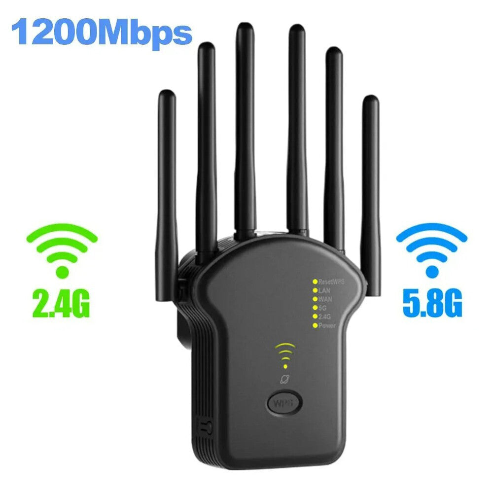 5G 1200Mbps Wifi Range Internet Extender Wireless Repeater Signal Booster Router