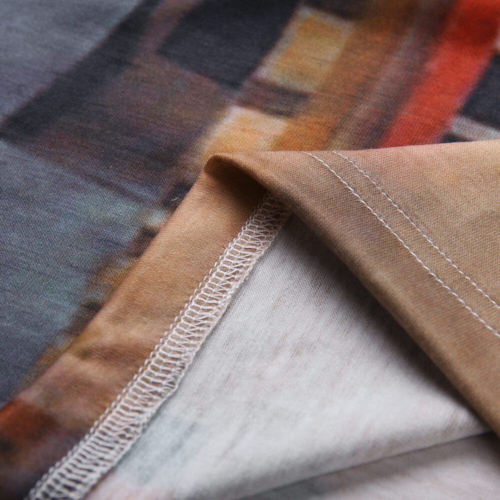 T-Shirt Mens Vintage Printed Short Sleeve Blouse Summer Casual Fitness Tops Tee