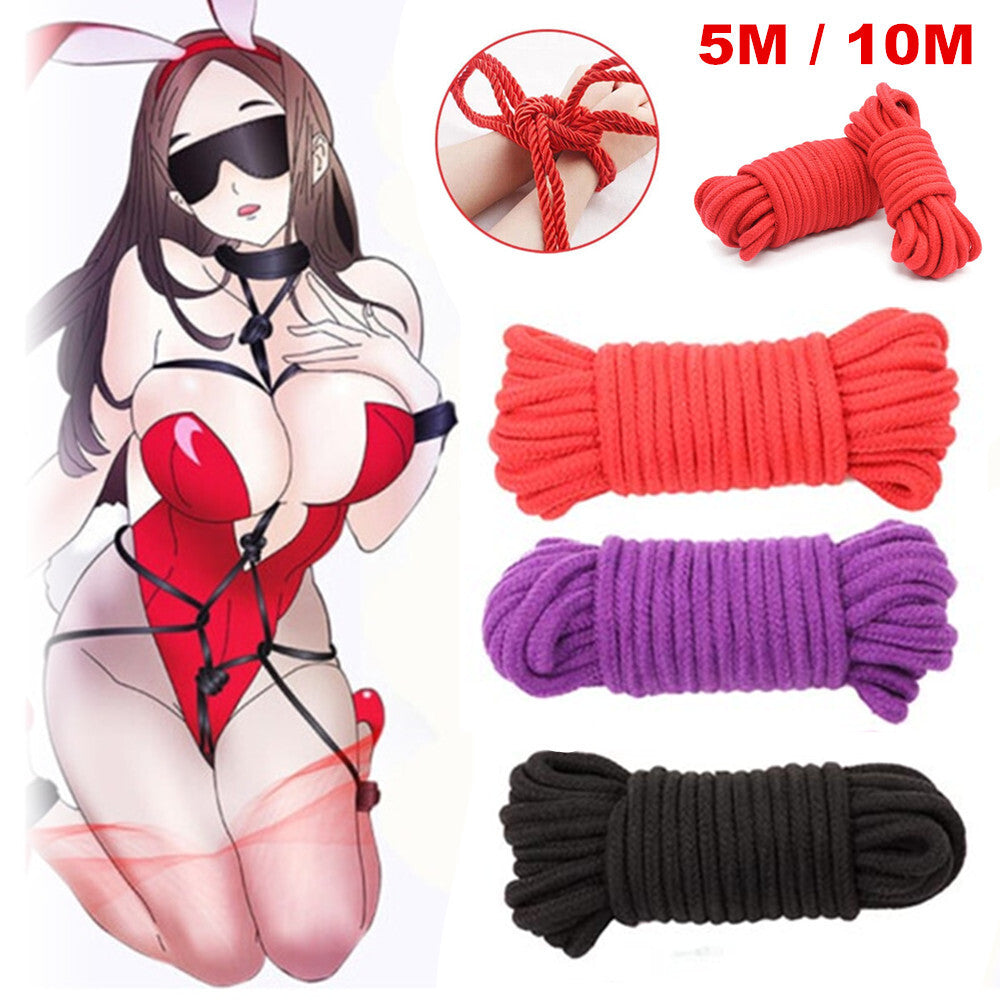 33Ft/10M Thicken Cotton Rope Bondage Restraint Japanese Shibari BDSM Binding Toy