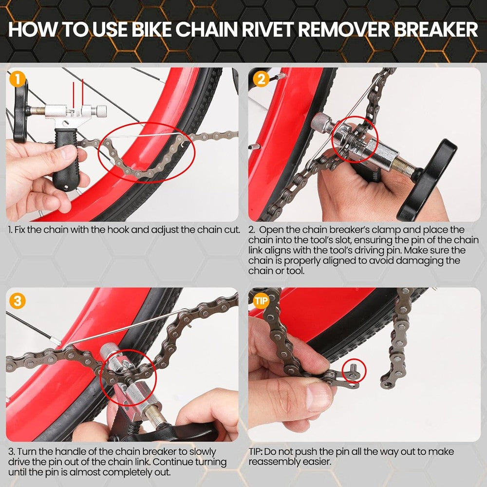Bike Chain Cutter Splitter Breaker Bicycle Repair Rivet Link Pin Remover Tool US
