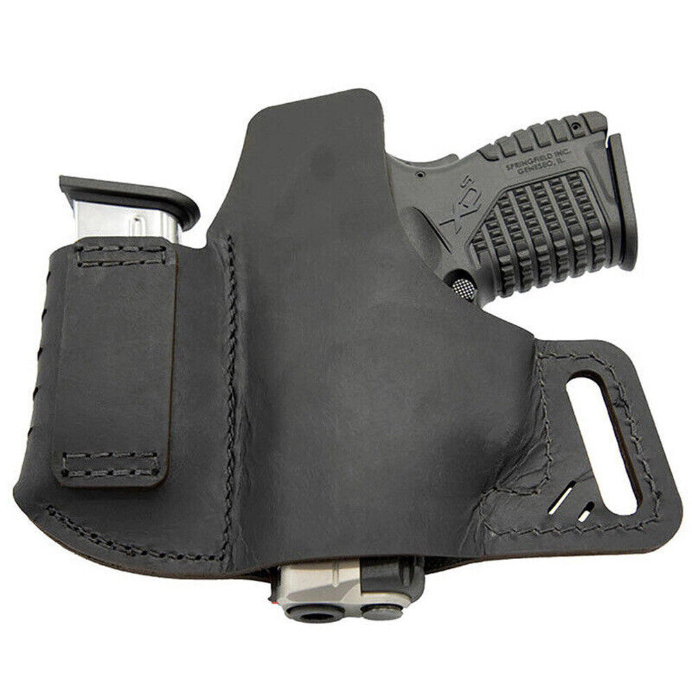Gun Holster Tactical Concealed Carry Leather Hand Pistol IWB OWB W Pouch 1911 US