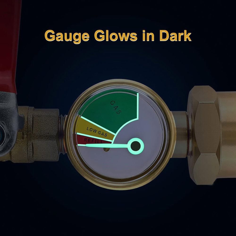 1LB to 20LB Propane Refill Adapter Extension Hose with Gauge On-Off Control 40''