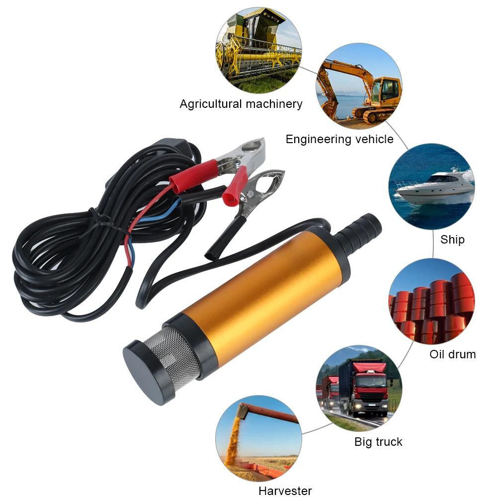 12V Mini Refueling Submersible Diesel Electric Fuel Water Oil Transfer Drum Pump