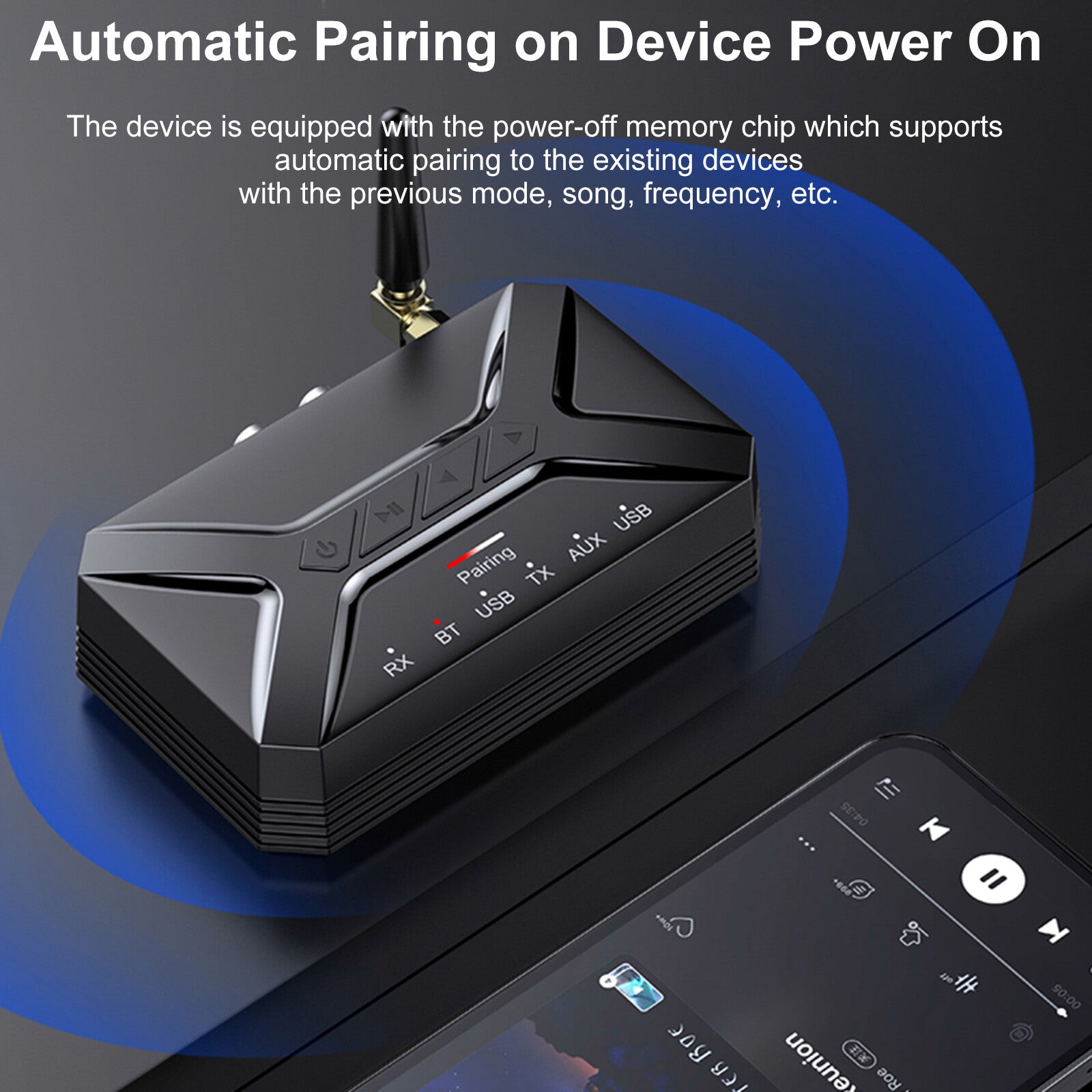 Long Range Bluetooth 5.0 Transmitter Receiver TV Home Car Stereo Audio Adapter