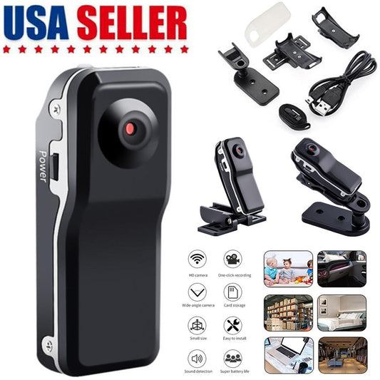 HD 1080P Video DVR Clip IR Night Cam 2-Hour Camcorder Mini Police Body Camera US
