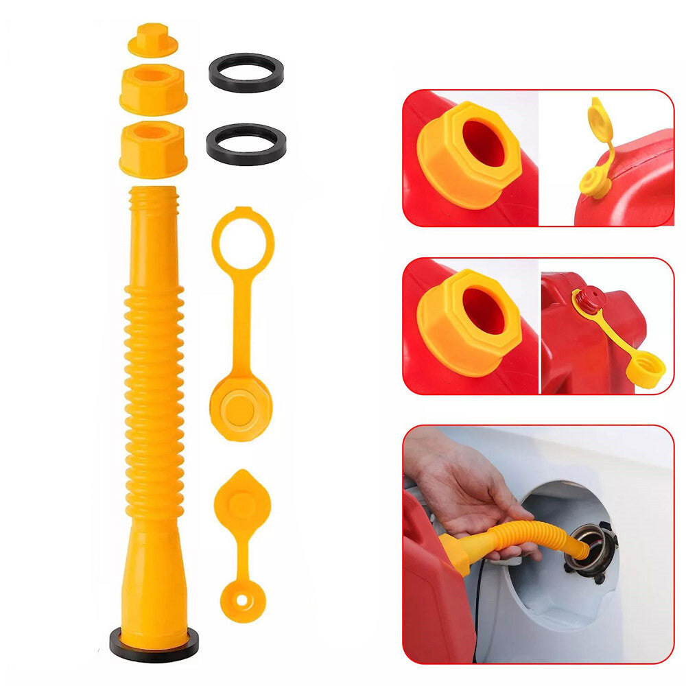 5X Replacement Gas Can Spout Nozzle Vent Kit for Plastic Gas Cans Old Style Cap
