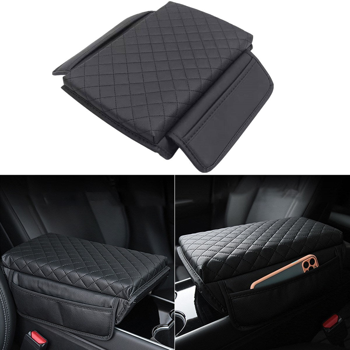 Car Accessories Auto Armrest Cushion Cover Center Console Box Pad Protector US