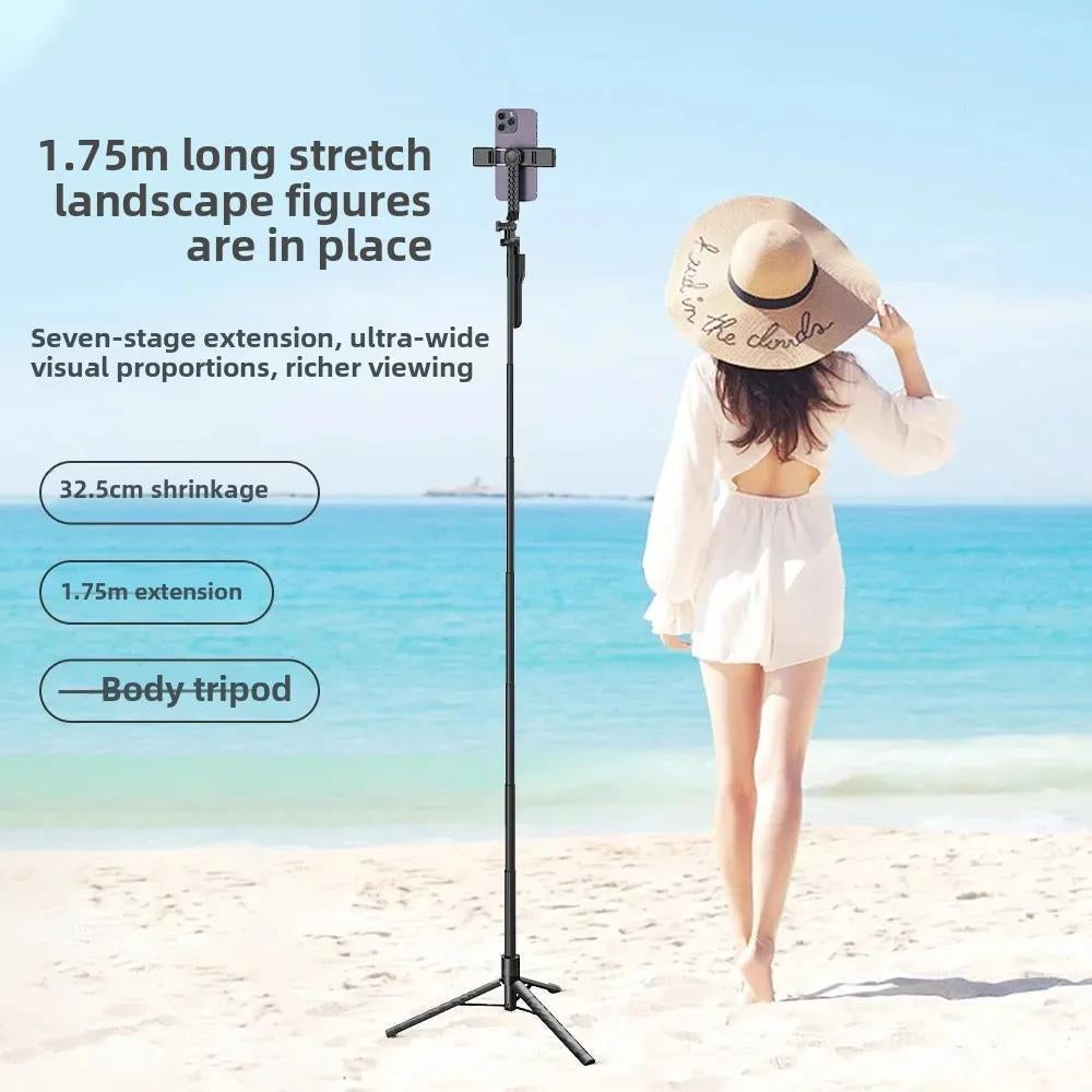 68" Wireless Selfie Stick Tripod Stand Foldable Remote for Phone Shooting Live