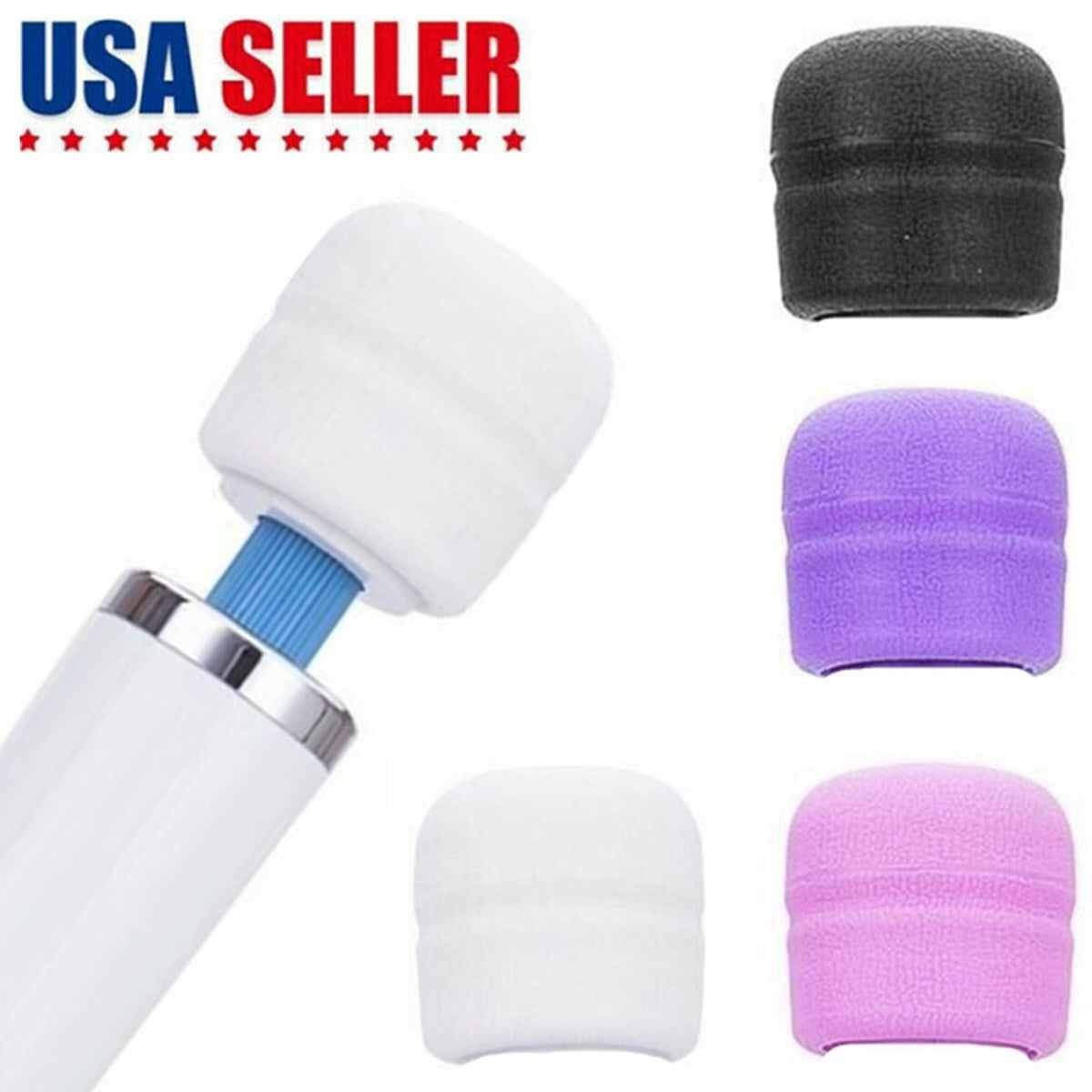 Replacement Silicone Smooth Soft Heads for Therapy Body Handheld Wand Massager