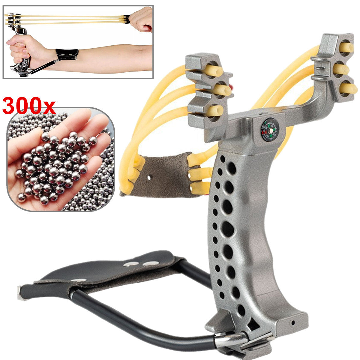 Hunting Slingshot Heavy Duty Wrist Western Kit Fit Adult Teens Outdoor Sports US