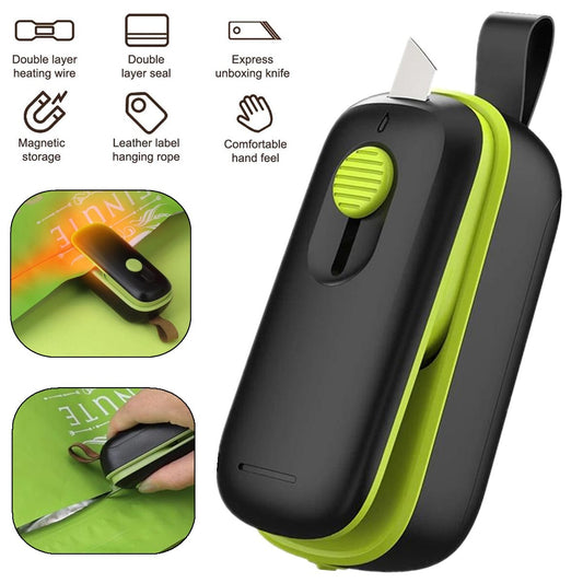 2 in 1 Mini Bag Heat Sealer with Cutter Portable Food Vacuum Sealer for Snack US