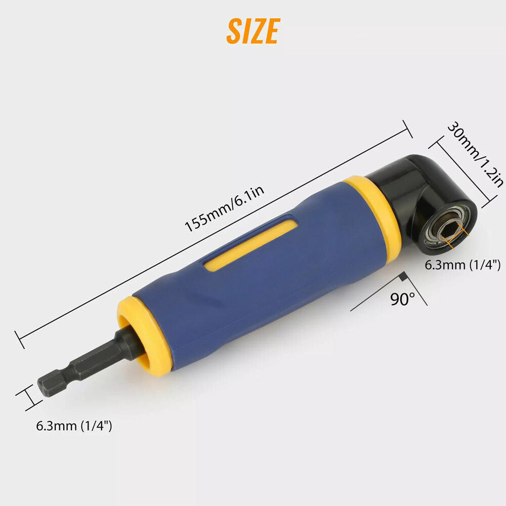 Extension Screwdriver Socket Adapter 90 Degree Right Angle Drill Attachment Tool