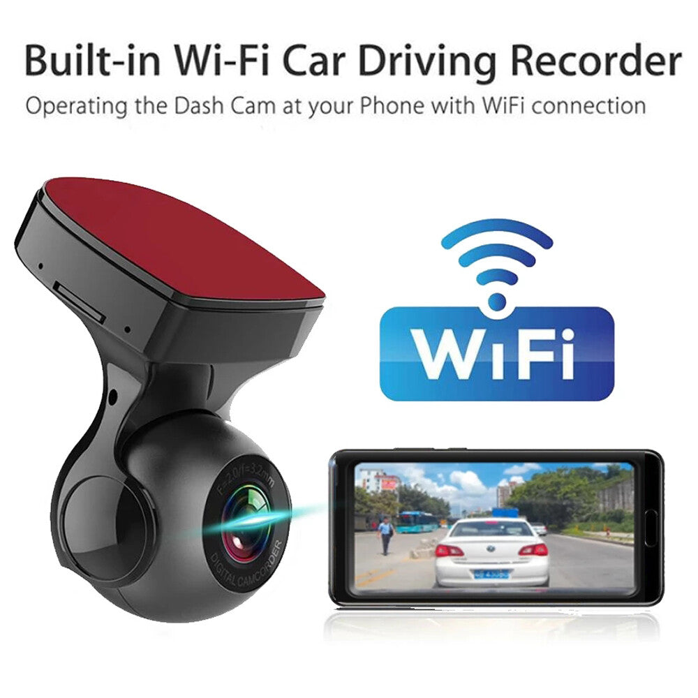 170° Wifi Dash Cam Recorder Car Camera HD 1080P Car DVR Vehicle Video G-Sensor