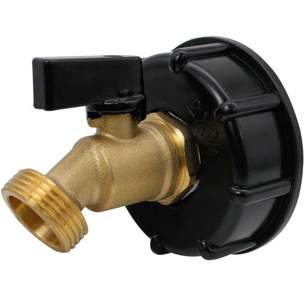 275-330 Gallon IBC Tote Water Tank Adapter 2" Brass Fittings Valve Connector US