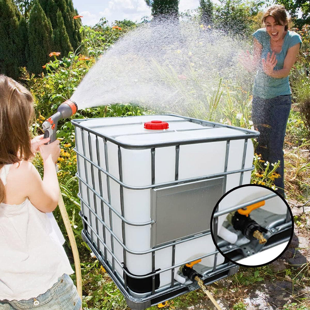 275-330 Gallon IBC Tote Water Tank Adapter 2" Brass Fittings Valve Connector US