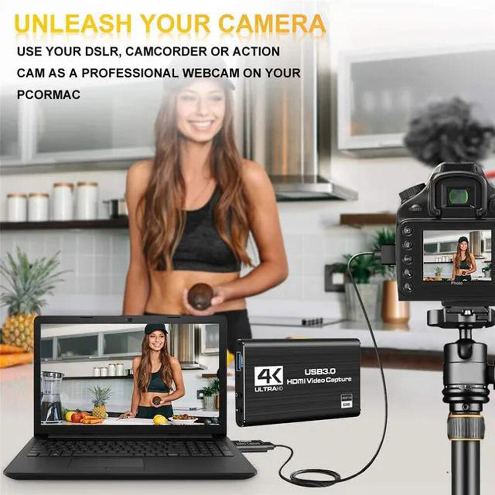4K Audio Video Capture Card USB 3.0 HDMI Video Capture Device Full HD Recording