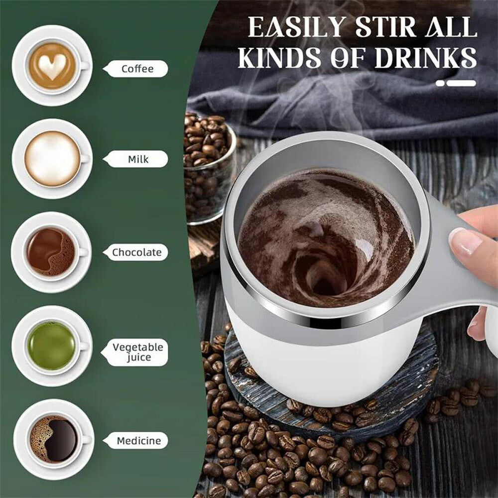Automatic Self Mixing Magnetic Stainless Steel Coffee Cup Milk Self Stirring Mug