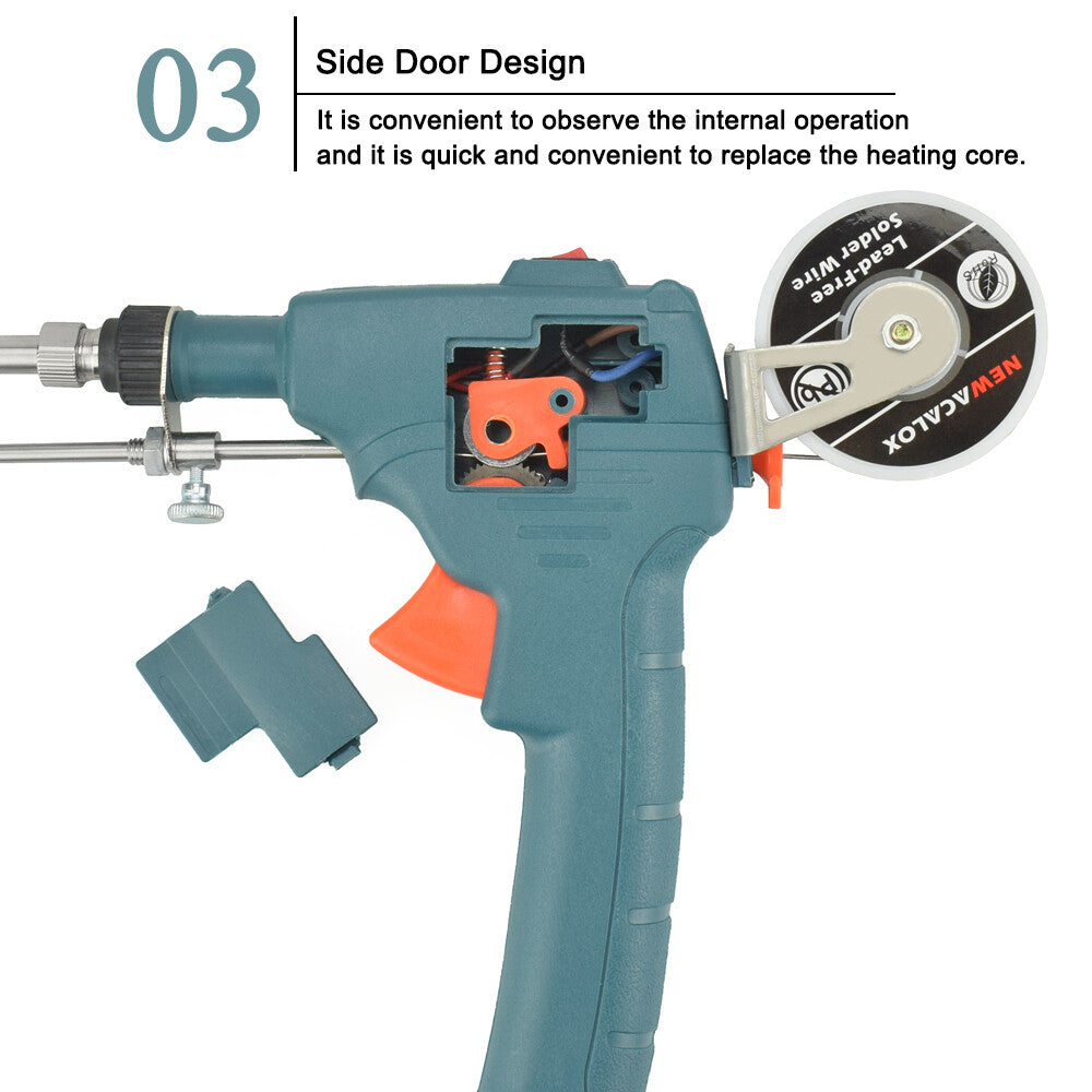 Professional 60W Auto Electric Soldering Iron Gun with FLUX 2% Solder Tin Wire