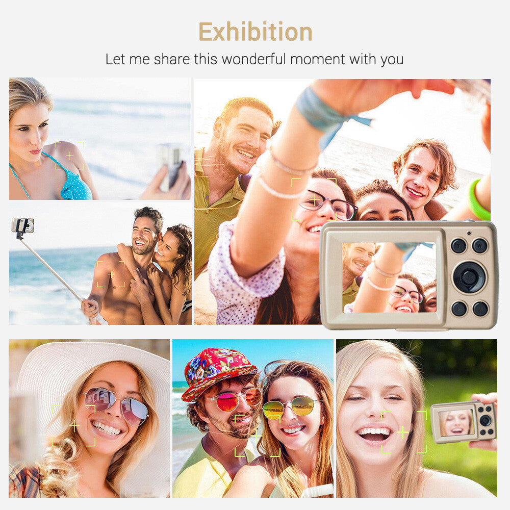 Digital Camera 2.4 Inch TFT LCD Screen 4X Zoom HD 16MP 1080P Anti-Shake Mic US